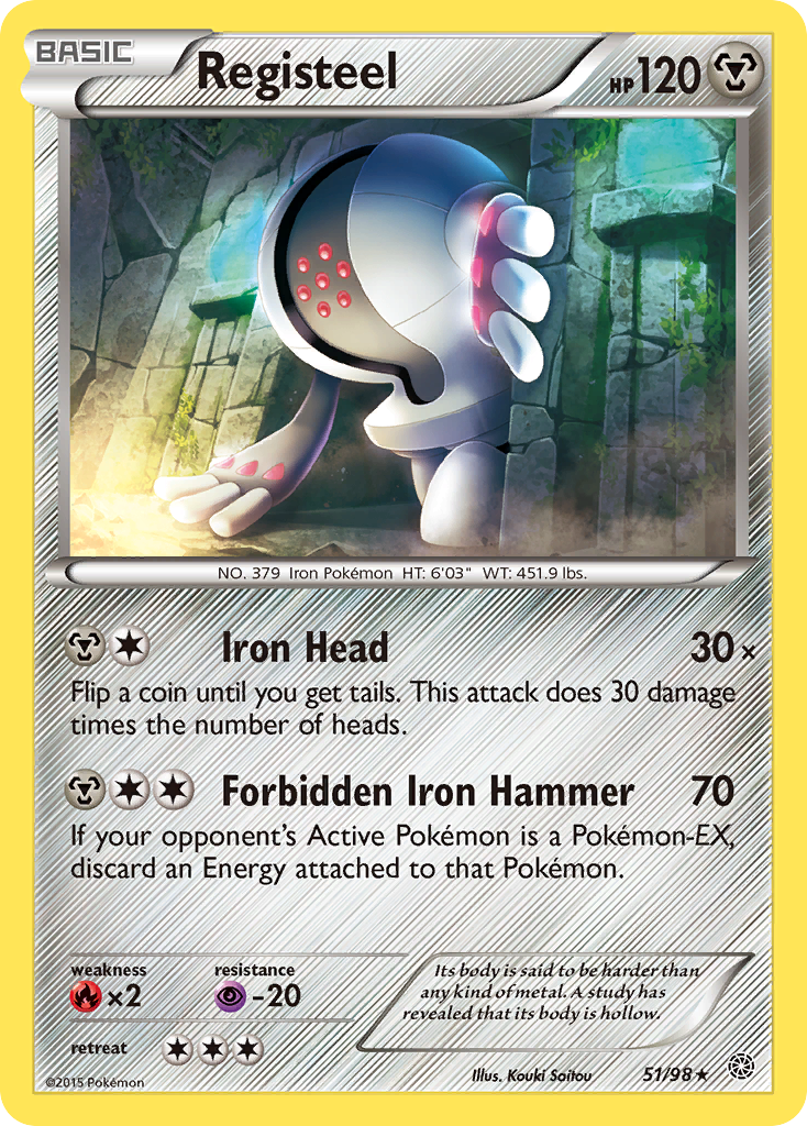 Registeel 51 Rare card from Ancient Origins