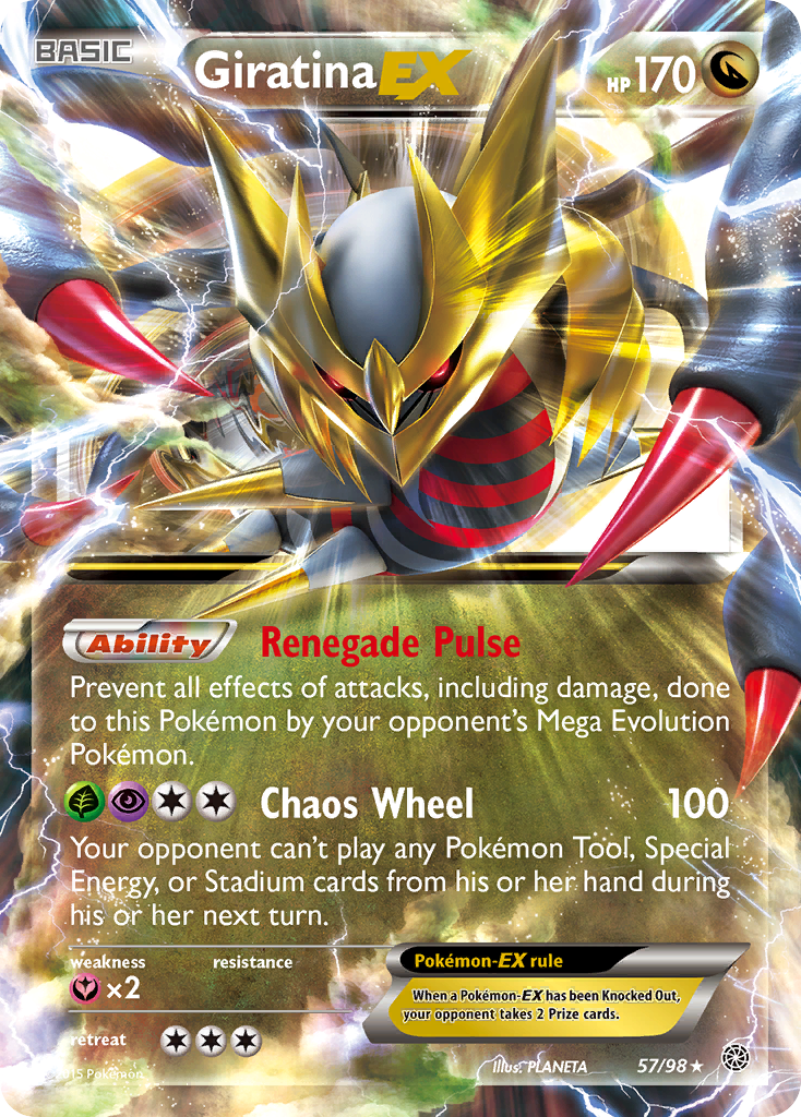 Giratina-EX 57 Rare Holo EX card from Ancient Origins