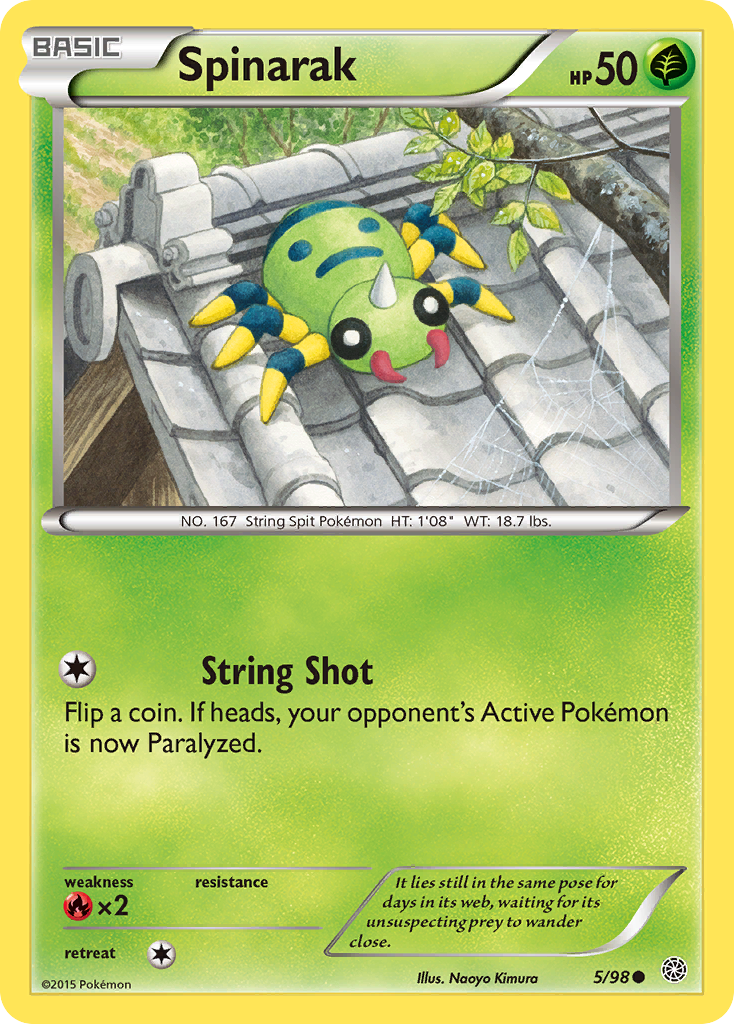 Spinarak 5 Common card from Ancient Origins