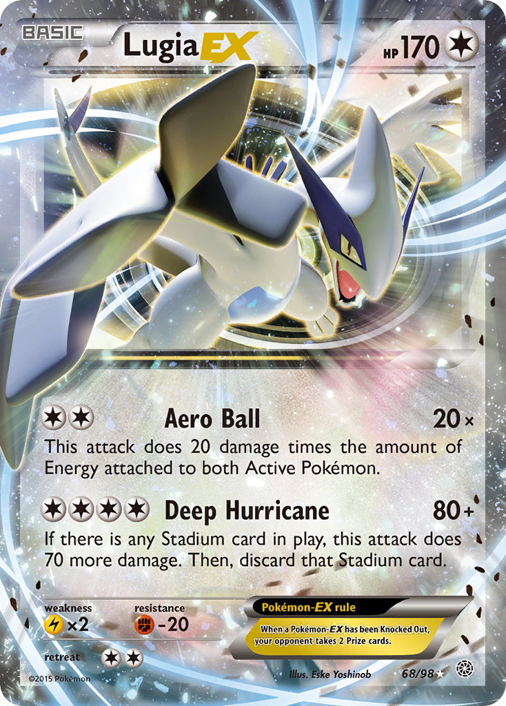 Lugia-EX 68/98 Rare Holo EX card from Ancient Origins