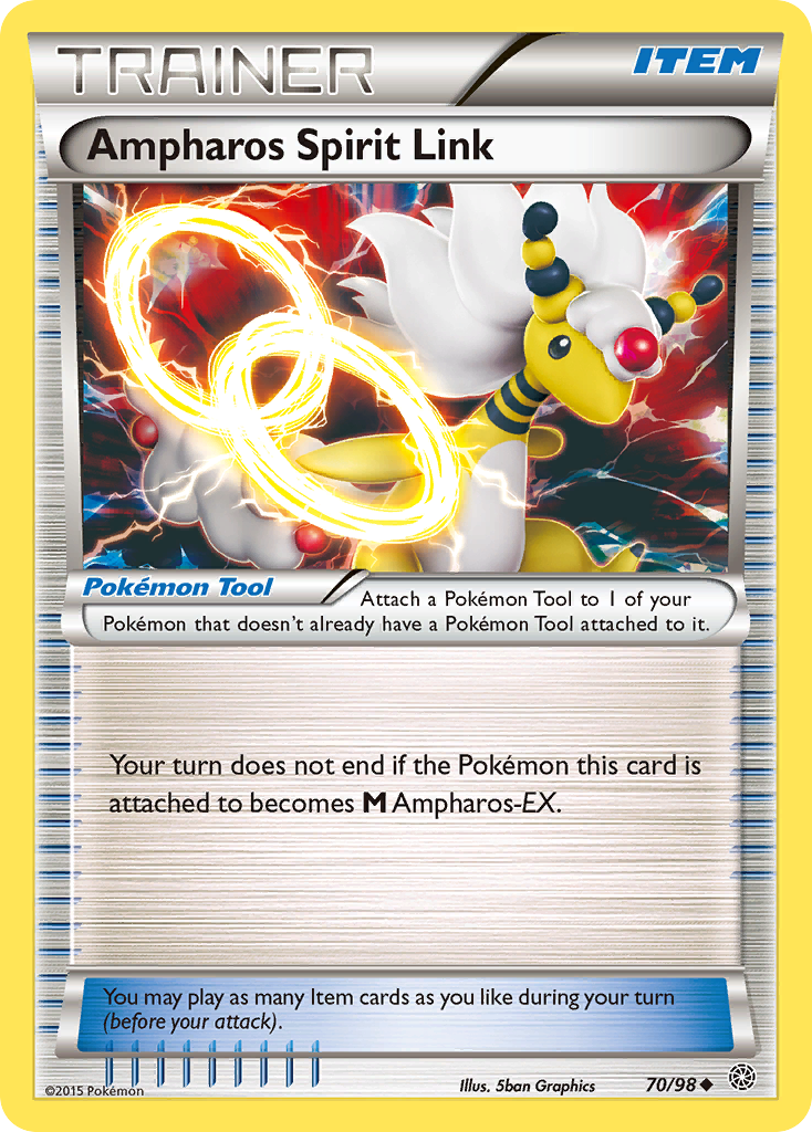 Ampharos Spirit Link 70 Uncommon card from Ancient Origins