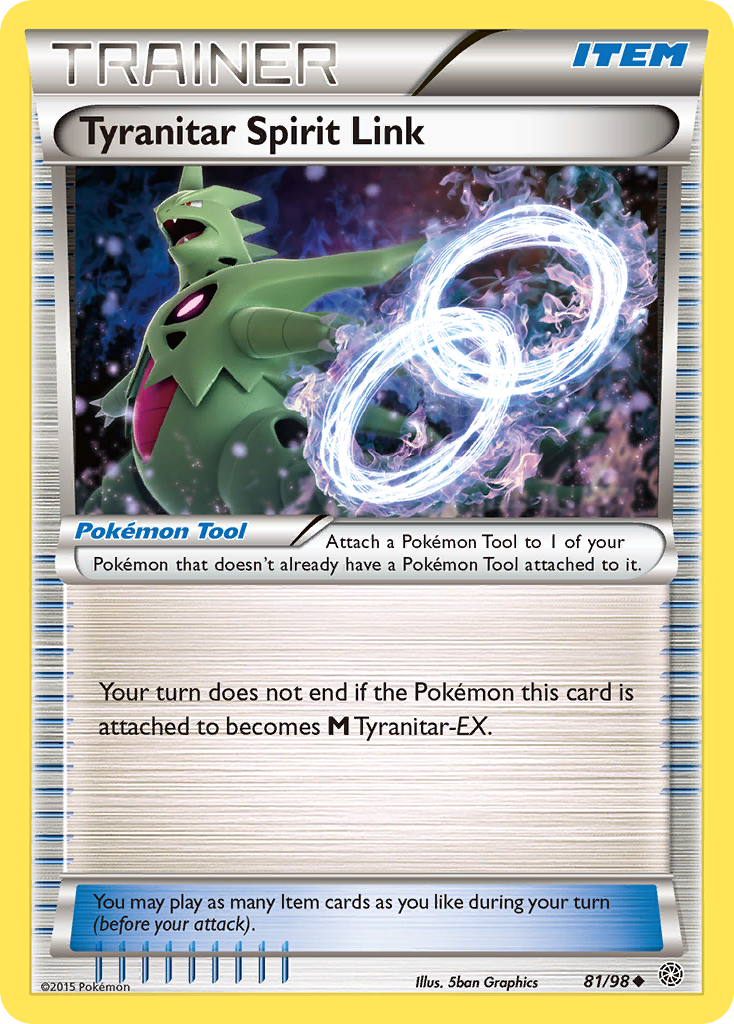 Tyranitar Spirit Link 81 Uncommon card from Ancient Origins