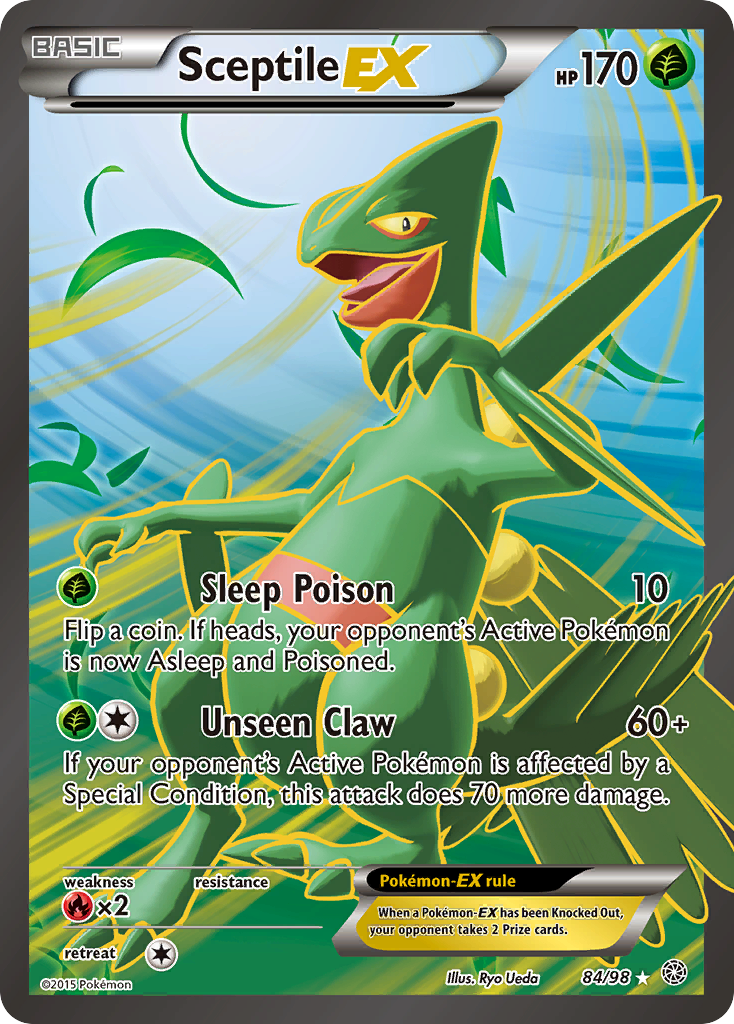 Sceptile-EX 84 Rare Ultra card from Ancient Origins