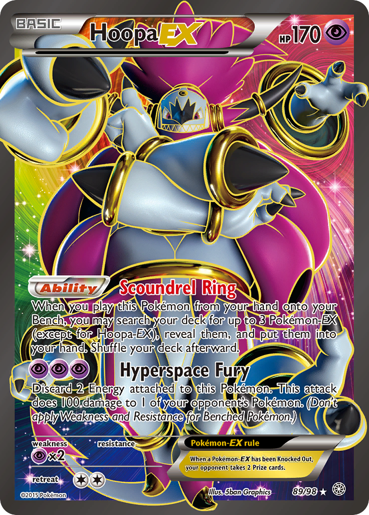 Hoopa-EX 89/98 Rare Ultra card from Ancient Origins