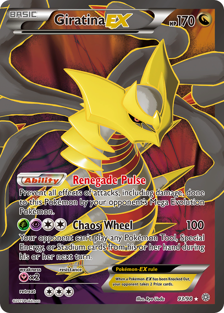 Giratina-EX 93 Rare Ultra card from Ancient Origins