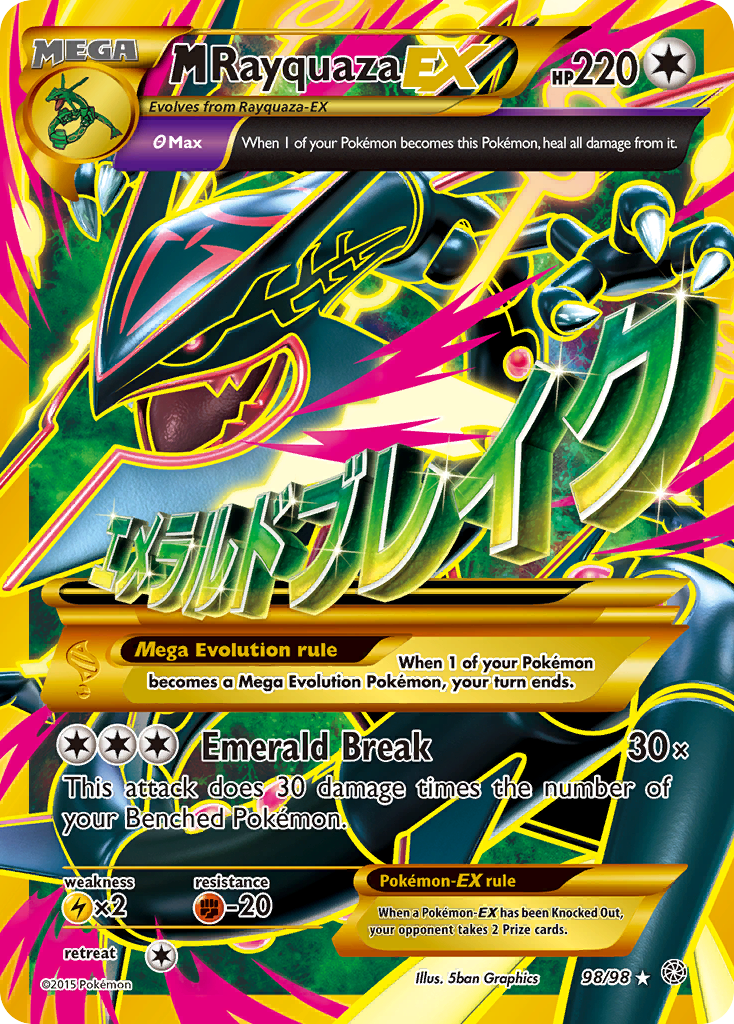 M Rayquaza-EX 98 Rare Secret card from Ancient Origins