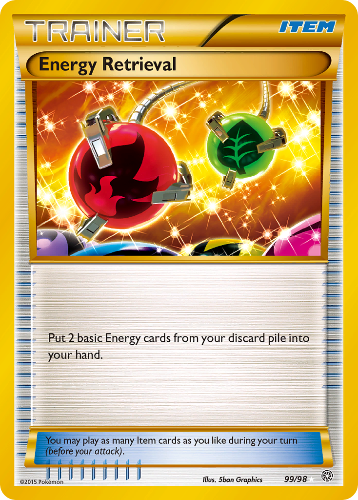 Energy Retrieval 99 Rare Secret card from Ancient Origins