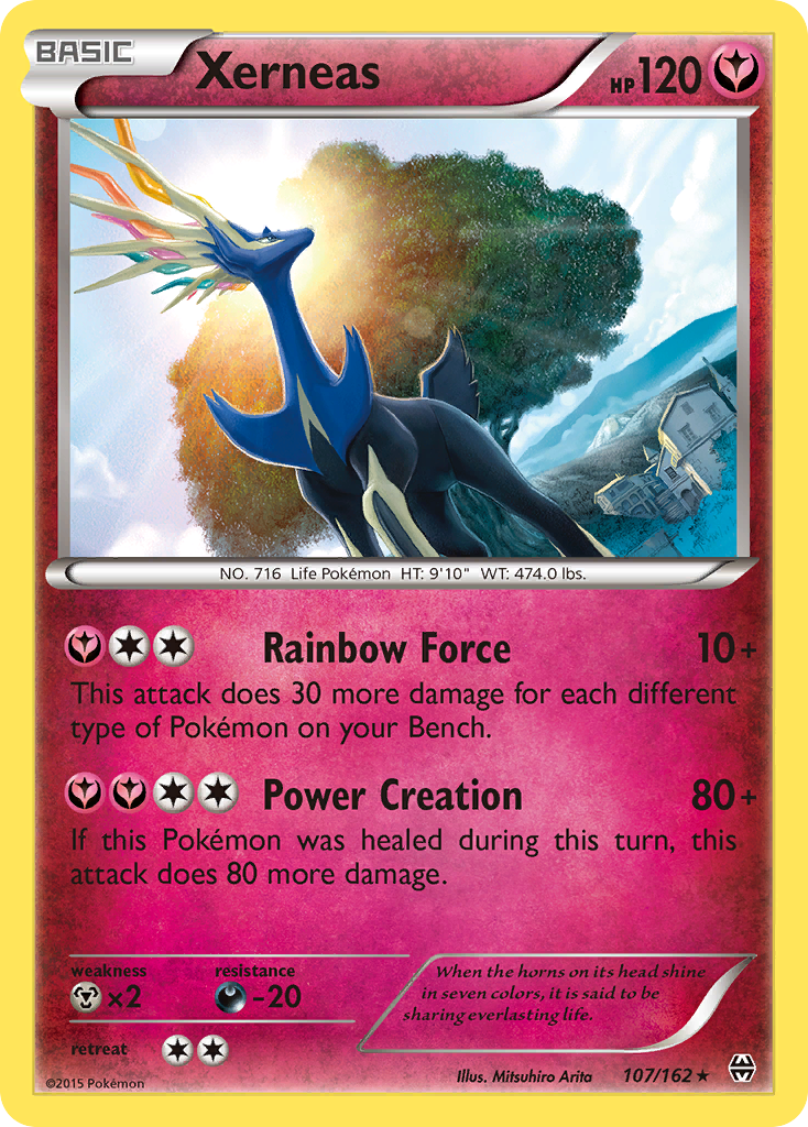 Xerneas 107 Rare Holo card from BREAKthrough