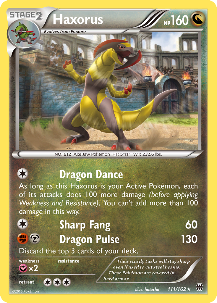 Haxorus 111 Rare Holo card from BREAKthrough