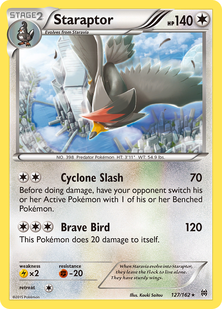 Staraptor 127 Rare card from BREAKthrough
