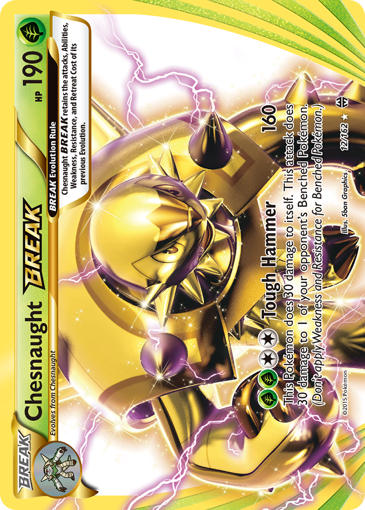 Chesnaught BREAK 12 Rare BREAK card from BREAKthrough