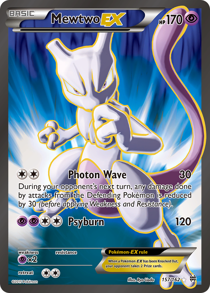 Mewtwo-EX 157 Rare Ultra card from BREAKthrough