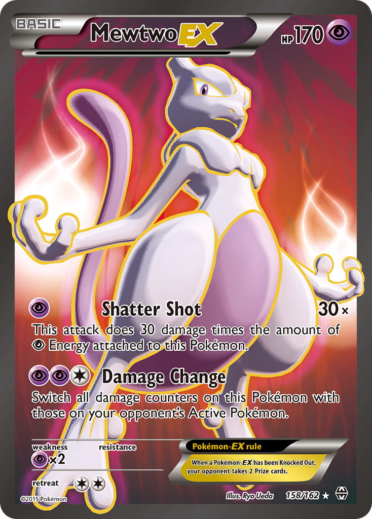 Mewtwo-EX 158 Rare Ultra card from BREAKthrough