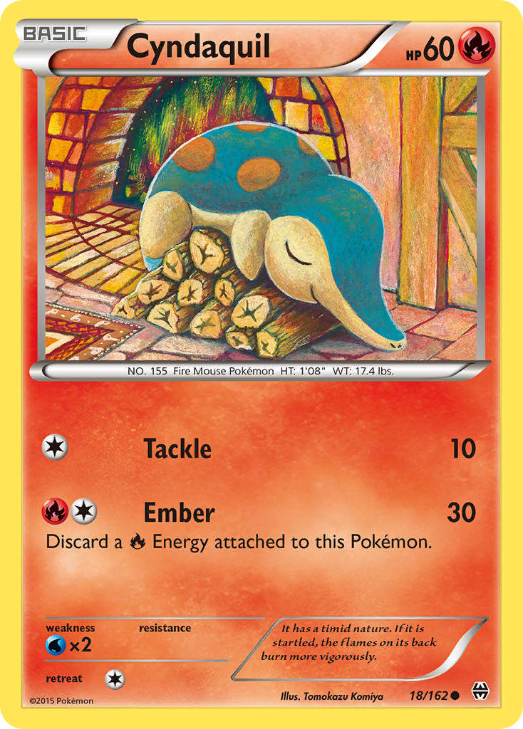Cyndaquil 18 Common card from BREAKthrough