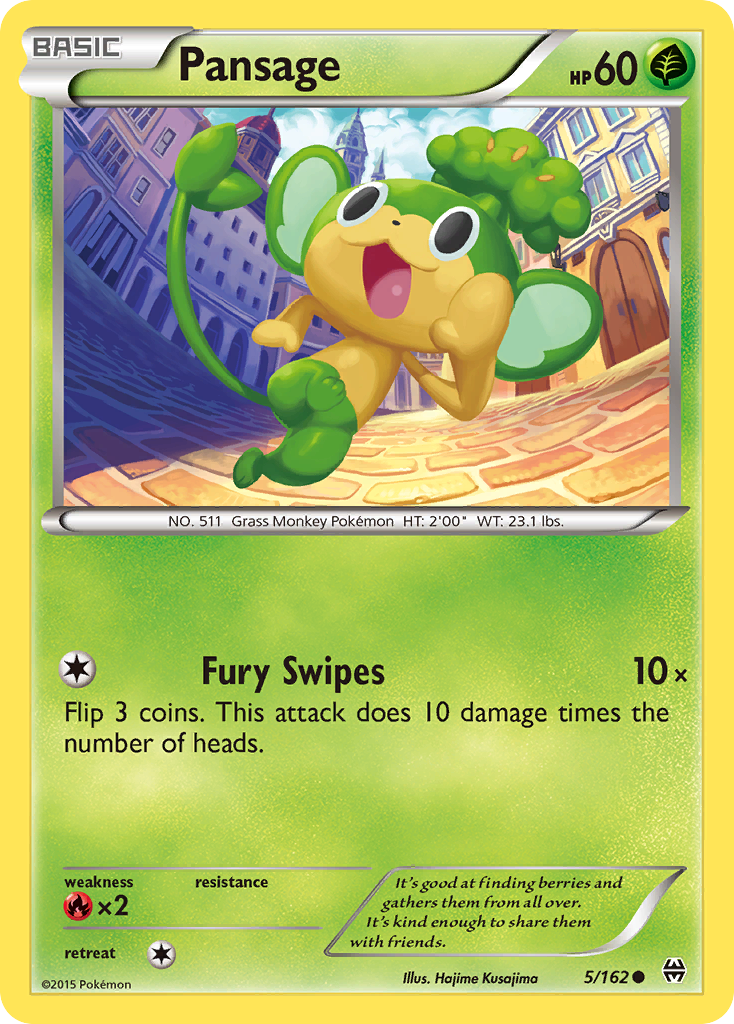 Pansage 5 Common card from BREAKthrough