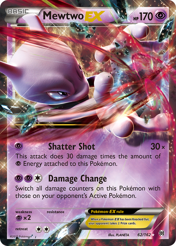 Mewtwo-EX 62/162 Rare Holo EX card from BREAKthrough