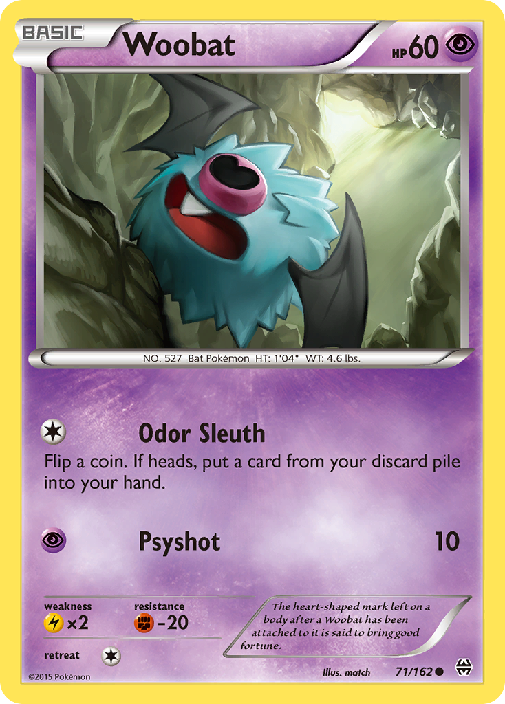 Woobat 71 Common card from BREAKthrough