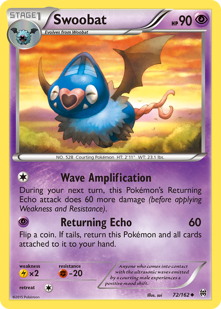 Swoobat 72 Uncommon card from BREAKthrough