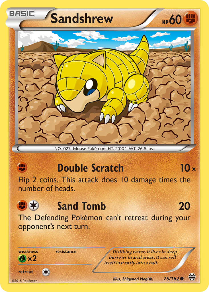 Sandshrew 75 Common card from BREAKthrough