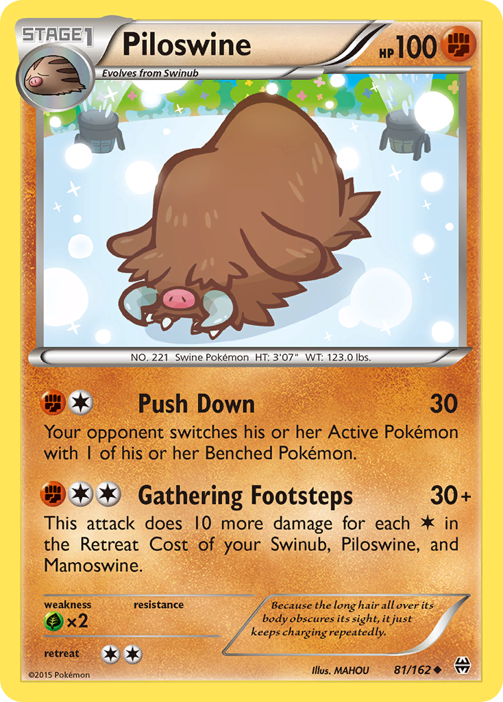 Piloswine 81/162 Uncommon card from BREAKthrough