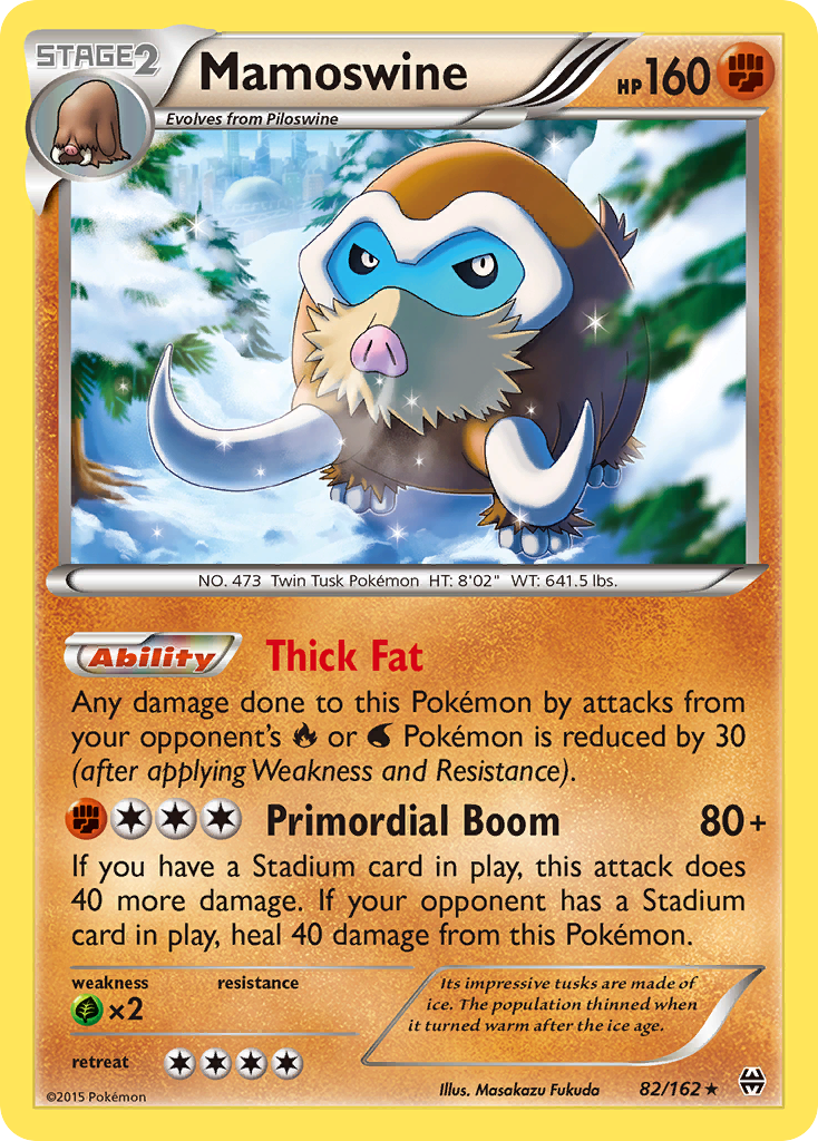 Mamoswine 82 Rare Holo card from BREAKthrough