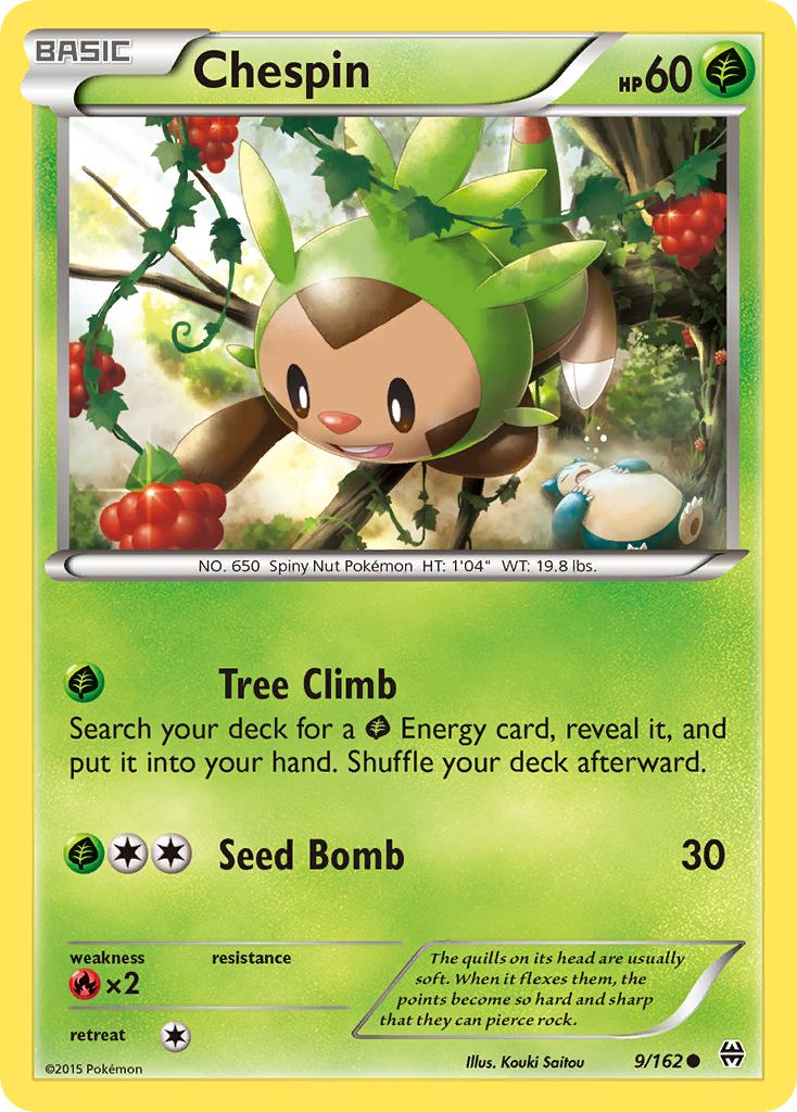 Chespin 9/162 Common card from BREAKthrough