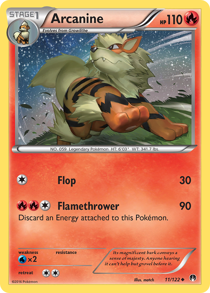 Arcanine 11 Uncommon card from BREAKpoint