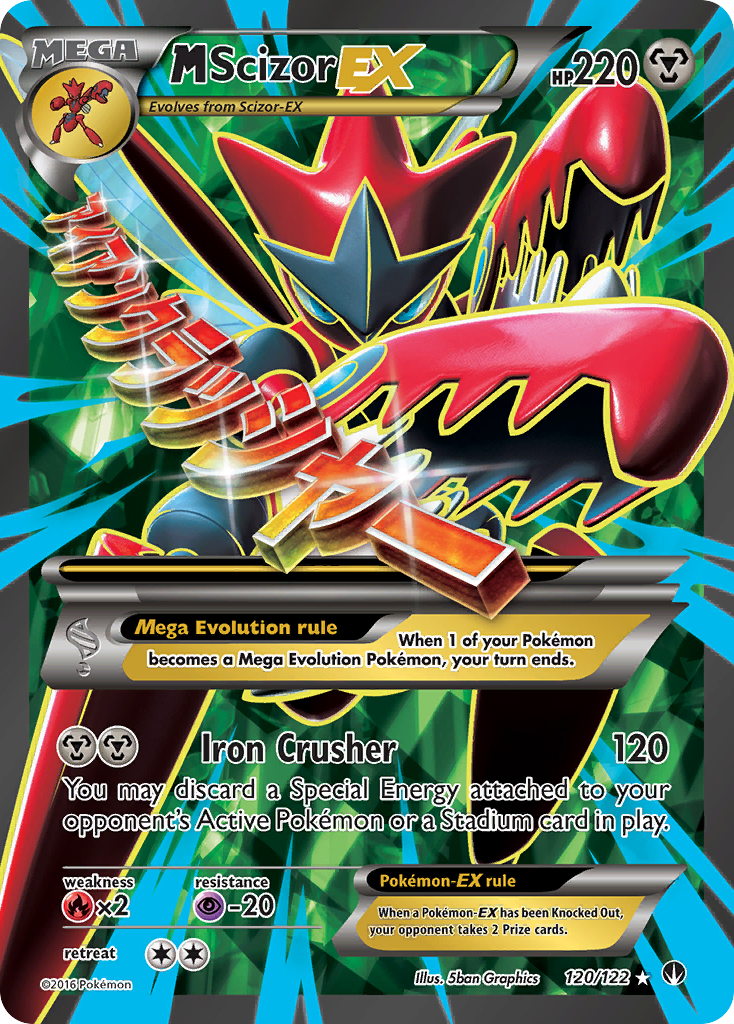 M Scizor-EX 120 Rare Ultra card from BREAKpoint