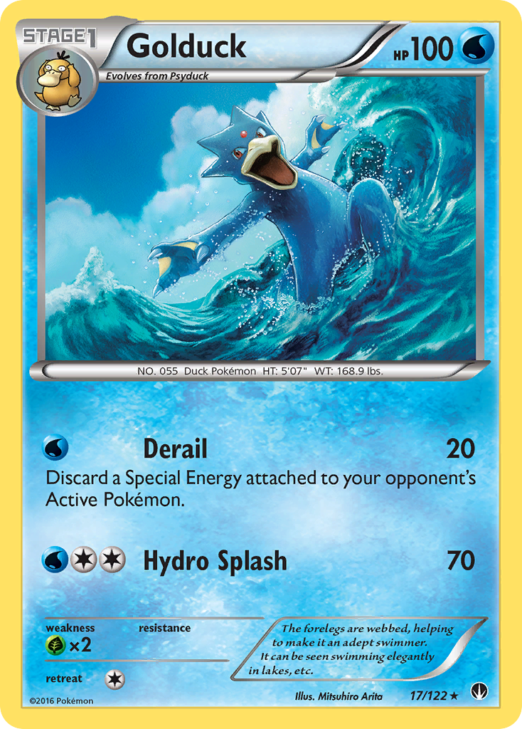 Golduck 17 Rare card from BREAKpoint