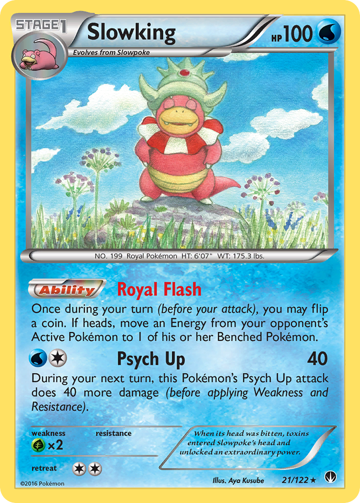 Slowking 21/122 Rare Holo card from BREAKpoint