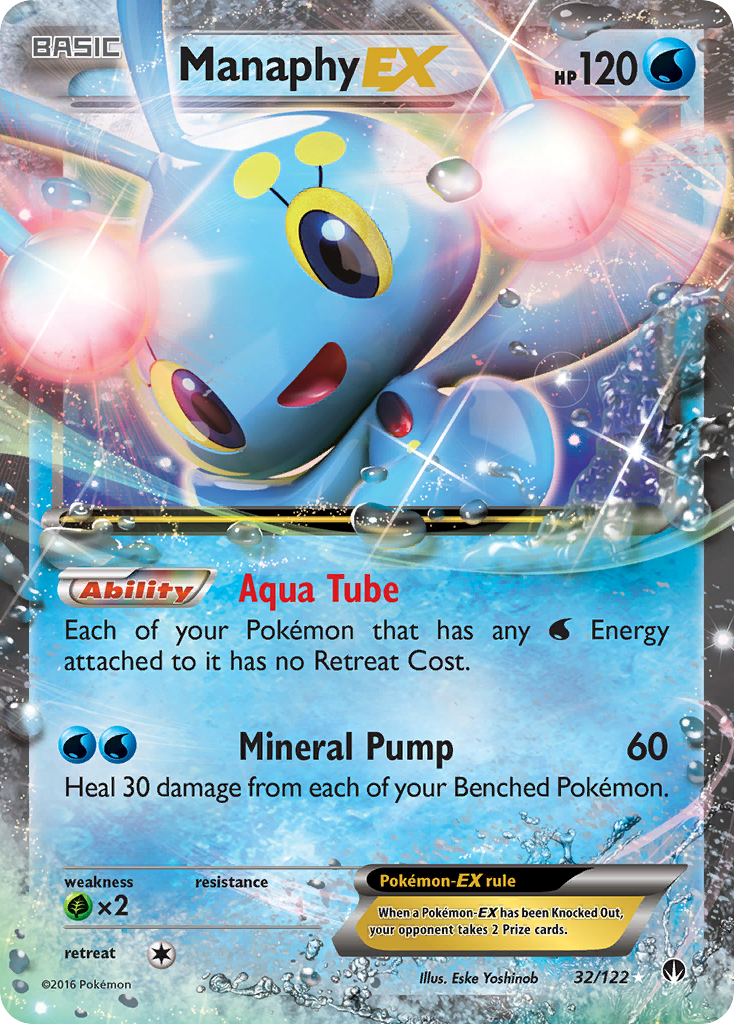 Manaphy-EX 32/122 Rare Holo EX card from BREAKpoint
