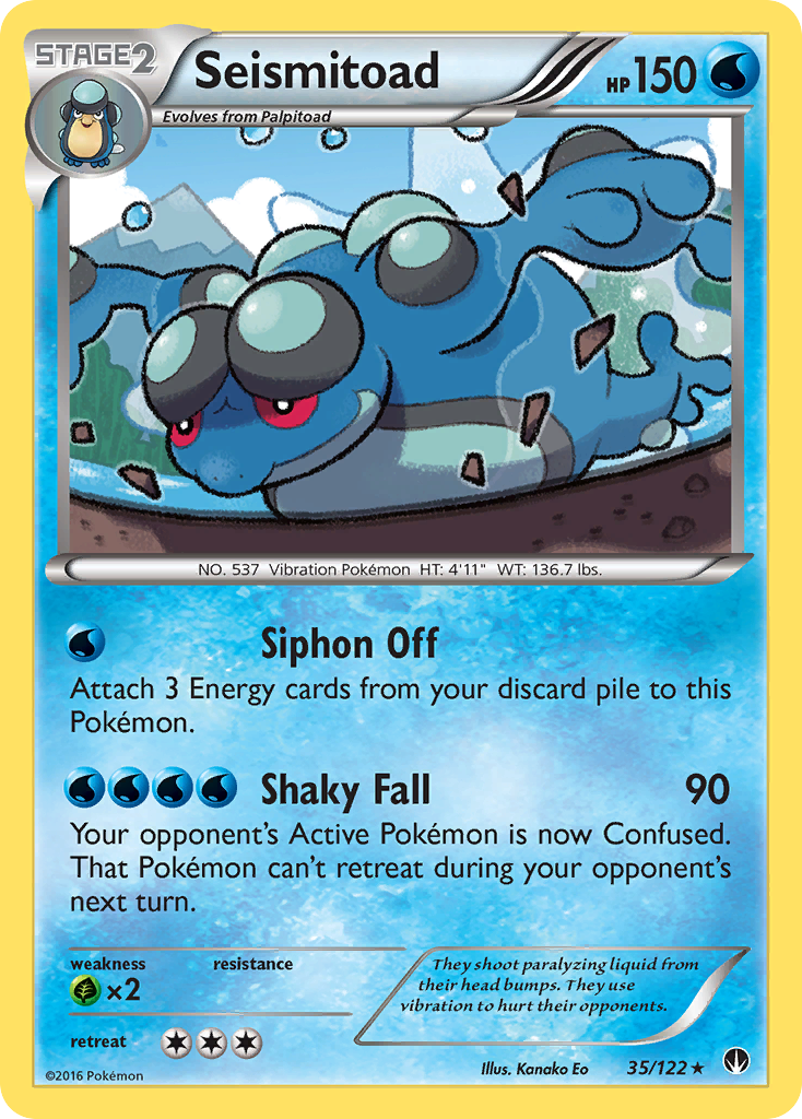 Seismitoad 35 Rare card from BREAKpoint