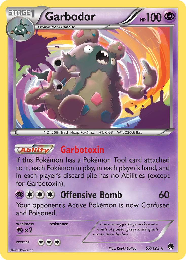 Garbodor 57 Rare Holo card from BREAKpoint