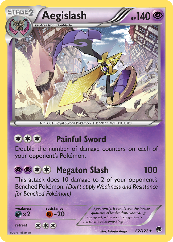Aegislash 62/122 Rare Holo card from BREAKpoint