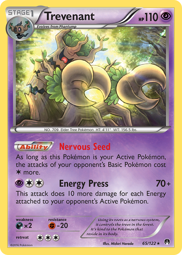 Trevenant 65 Rare card from BREAKpoint