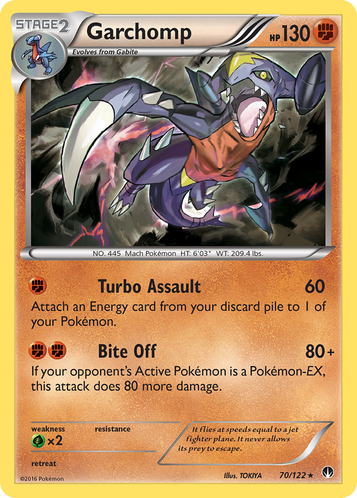 Garchomp 70 Rare Holo card from BREAKpoint
