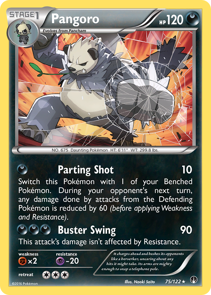 Pangoro 75 Rare card from BREAKpoint
