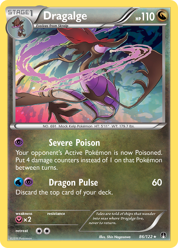 Dragalge 86 Rare Holo card from BREAKpoint