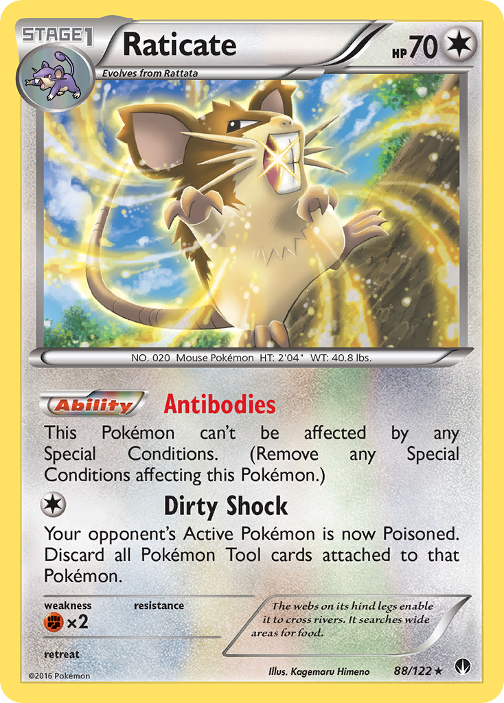 Raticate 88 Rare card from BREAKpoint