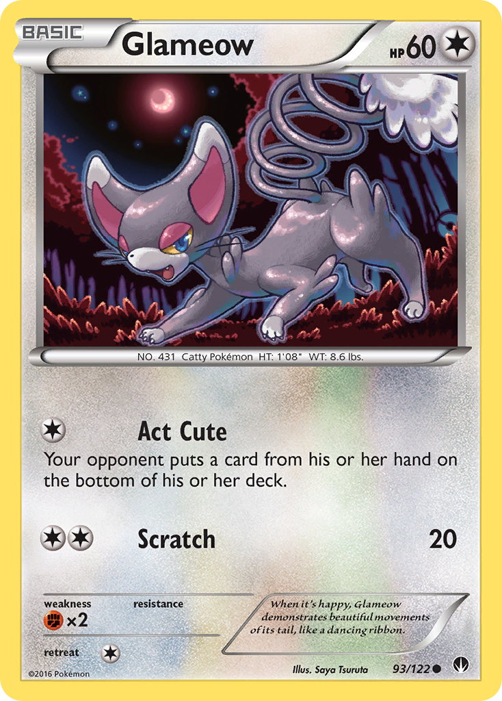 Glameow 93 Common card from BREAKpoint