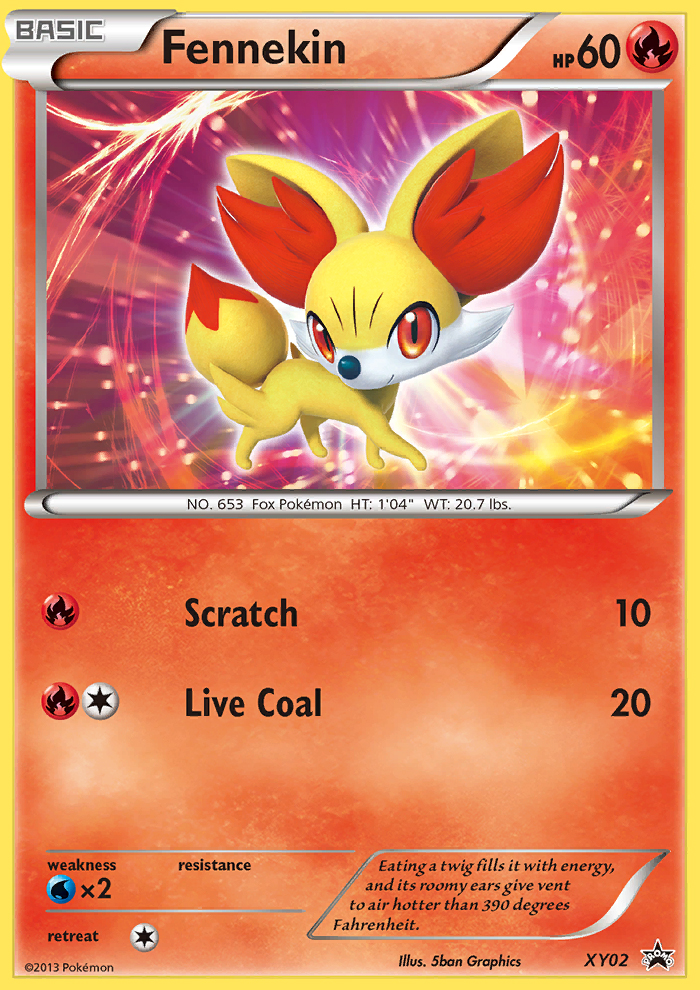 Fennekin XY02/211 Promo card from XY Black Star Promos