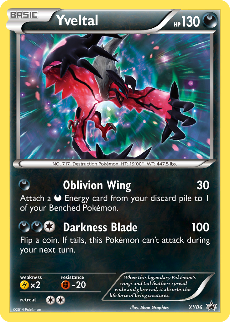 Yveltal XY06/211 Promo card from XY Black Star Promos