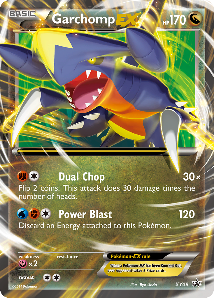 Garchomp-EX XY09 Promo card from XY Black Star Promos