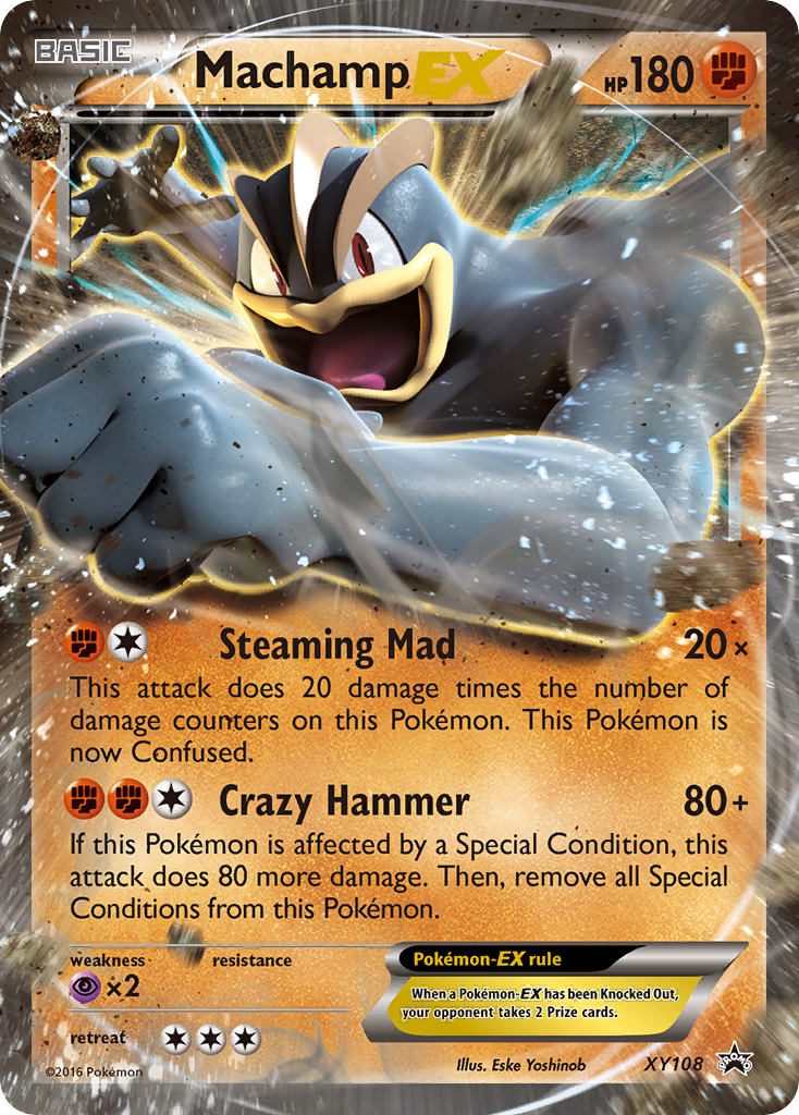 Machamp-EX XY108 Promo card from XY Black Star Promos