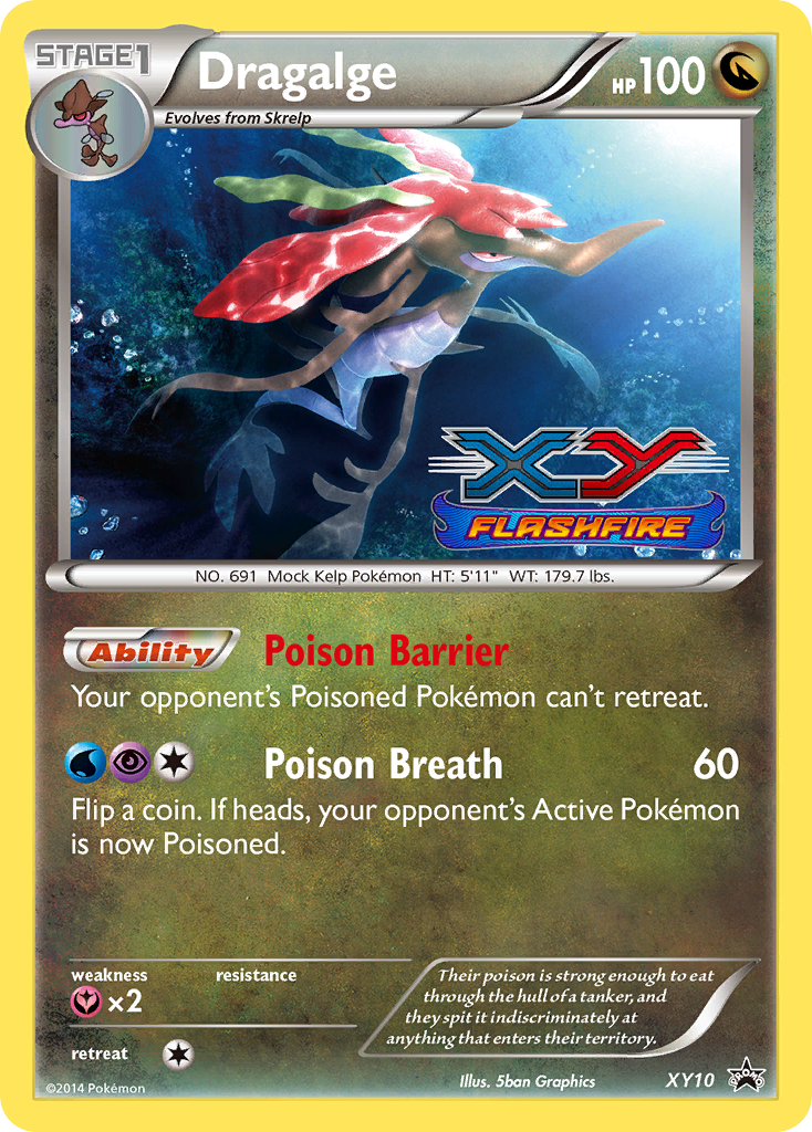 Dragalge XY10 Promo card from XY Black Star Promos