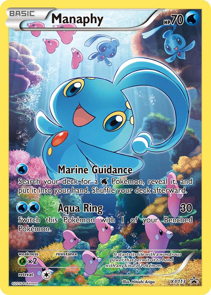 Manaphy XY113/211 Promo card from XY Black Star Promos