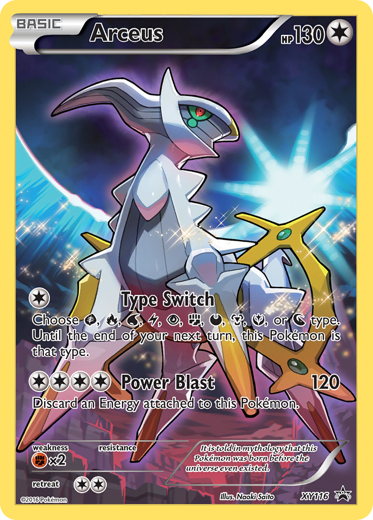 Arceus XY116 Promo card from XY Black Star Promos