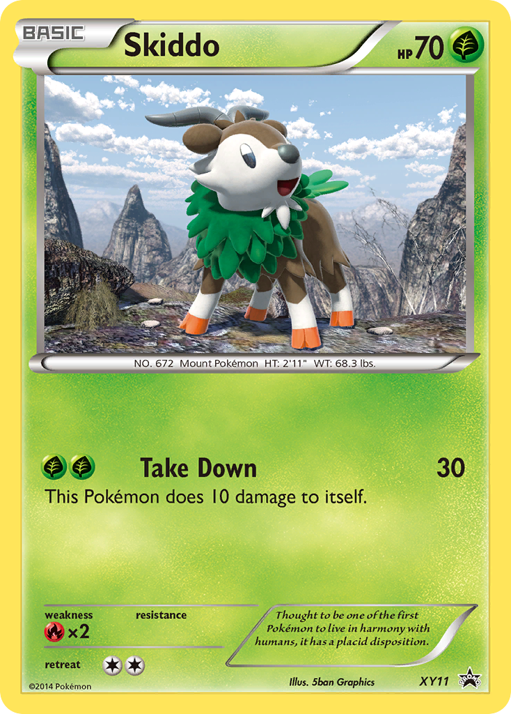 Skiddo XY11 Promo card from XY Black Star Promos