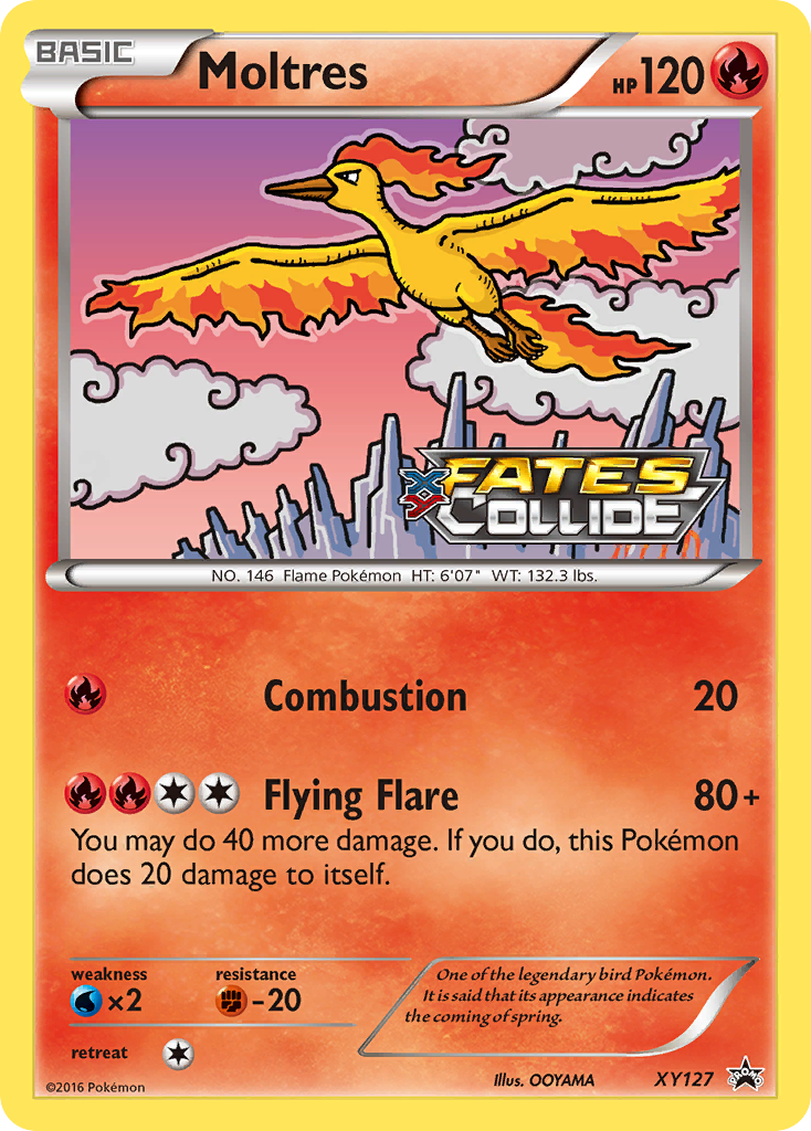 Moltres XY127 Promo card from XY Black Star Promos