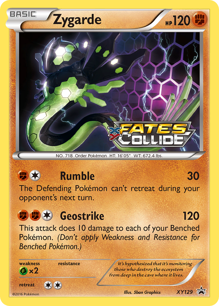 Zygarde XY129/211 Promo card from XY Black Star Promos